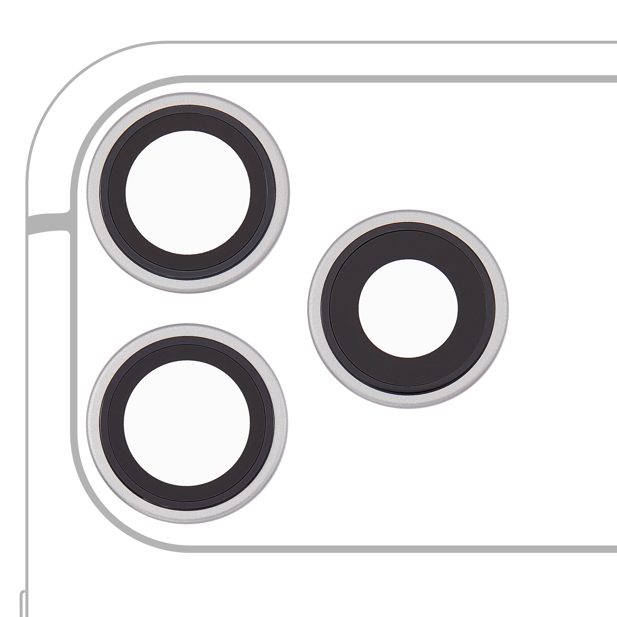 Back Camera Lens With Bracket & Bezel For iPhone 18 Pro / 18 Pro Max (Premium) (Silver)