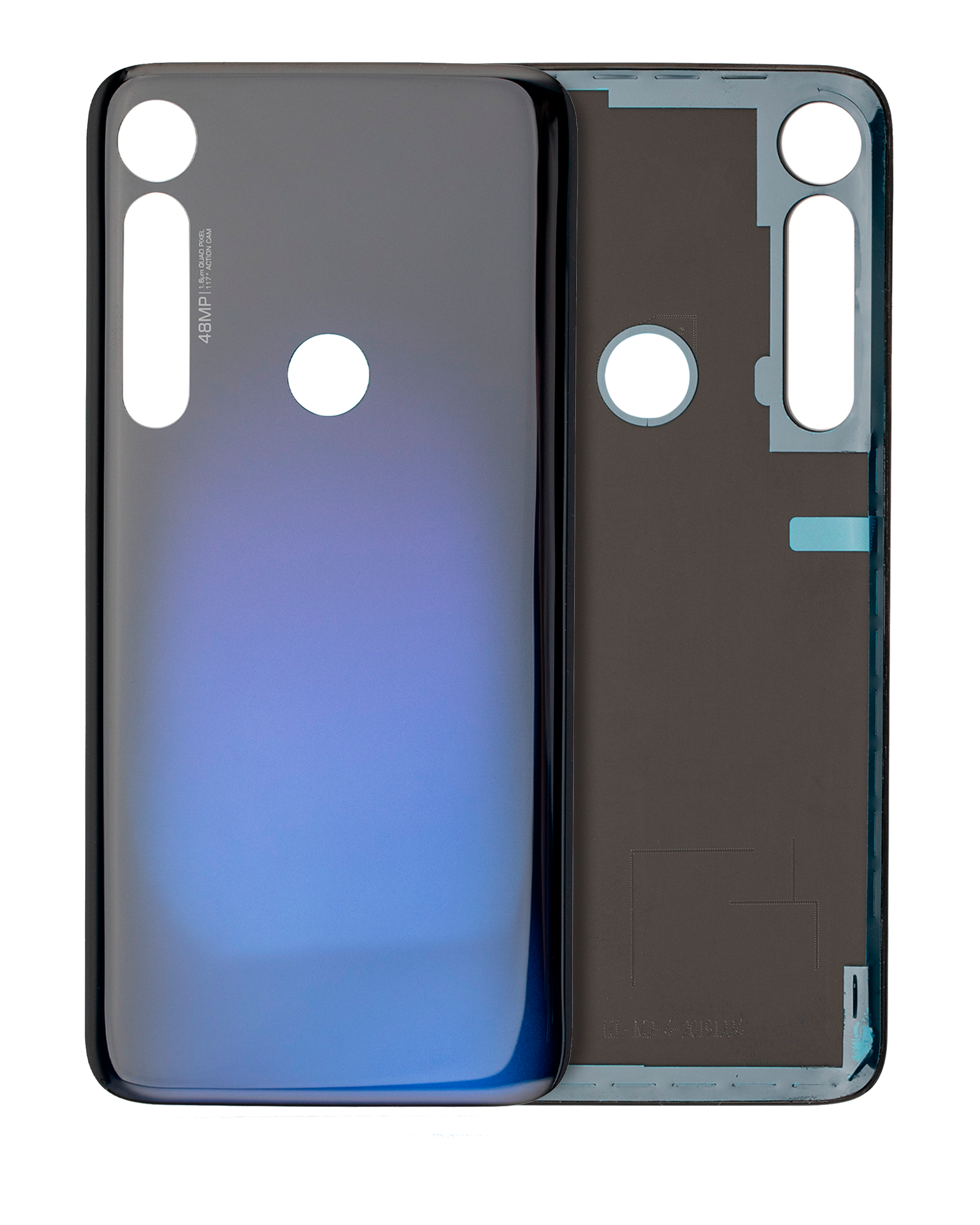 Back cover Glass For Motorola Moto G8 Plus (XT2019-2 / 2019) (Dark Blue)