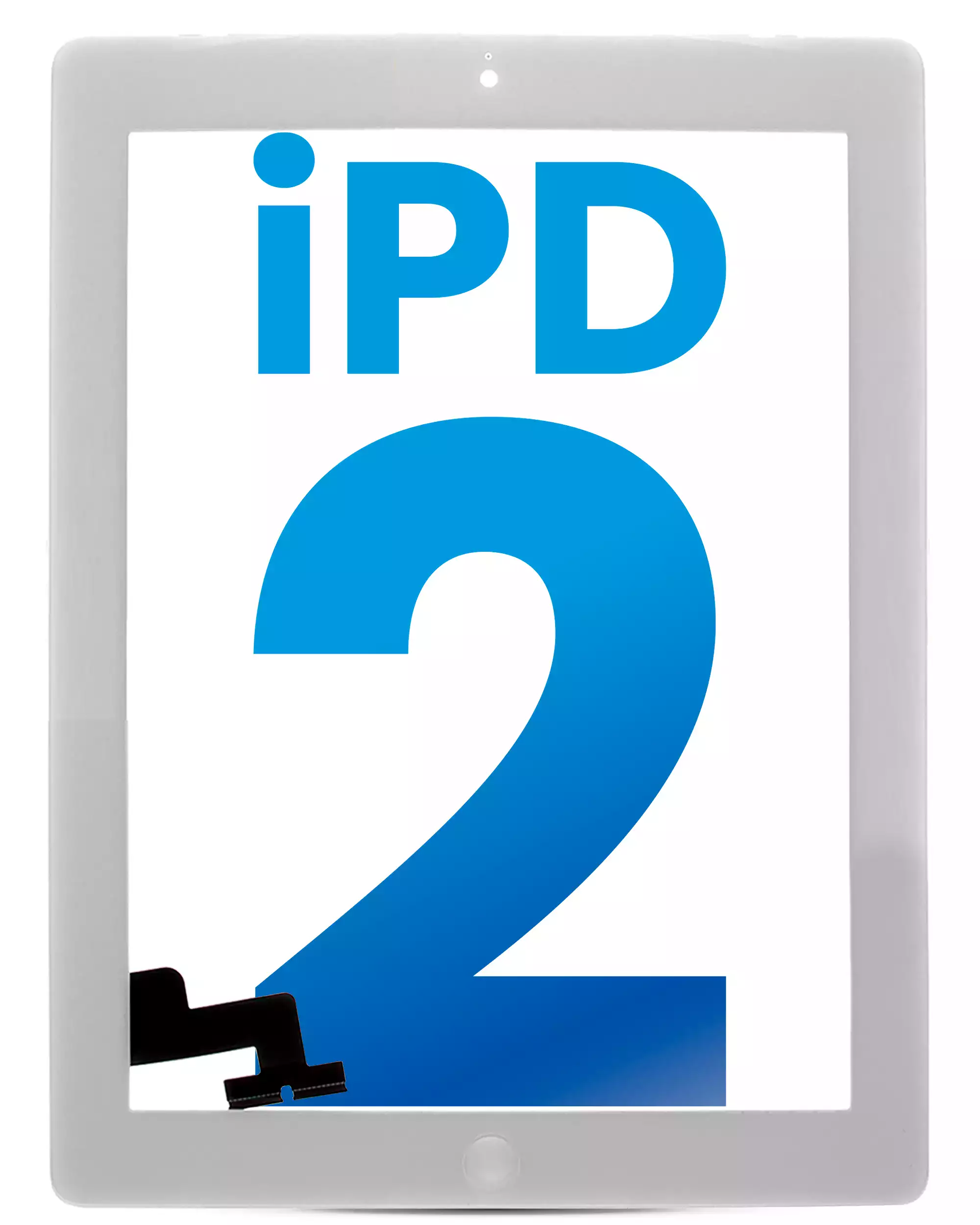 Digitizer For iPad 2 (Aftermarket) (White)