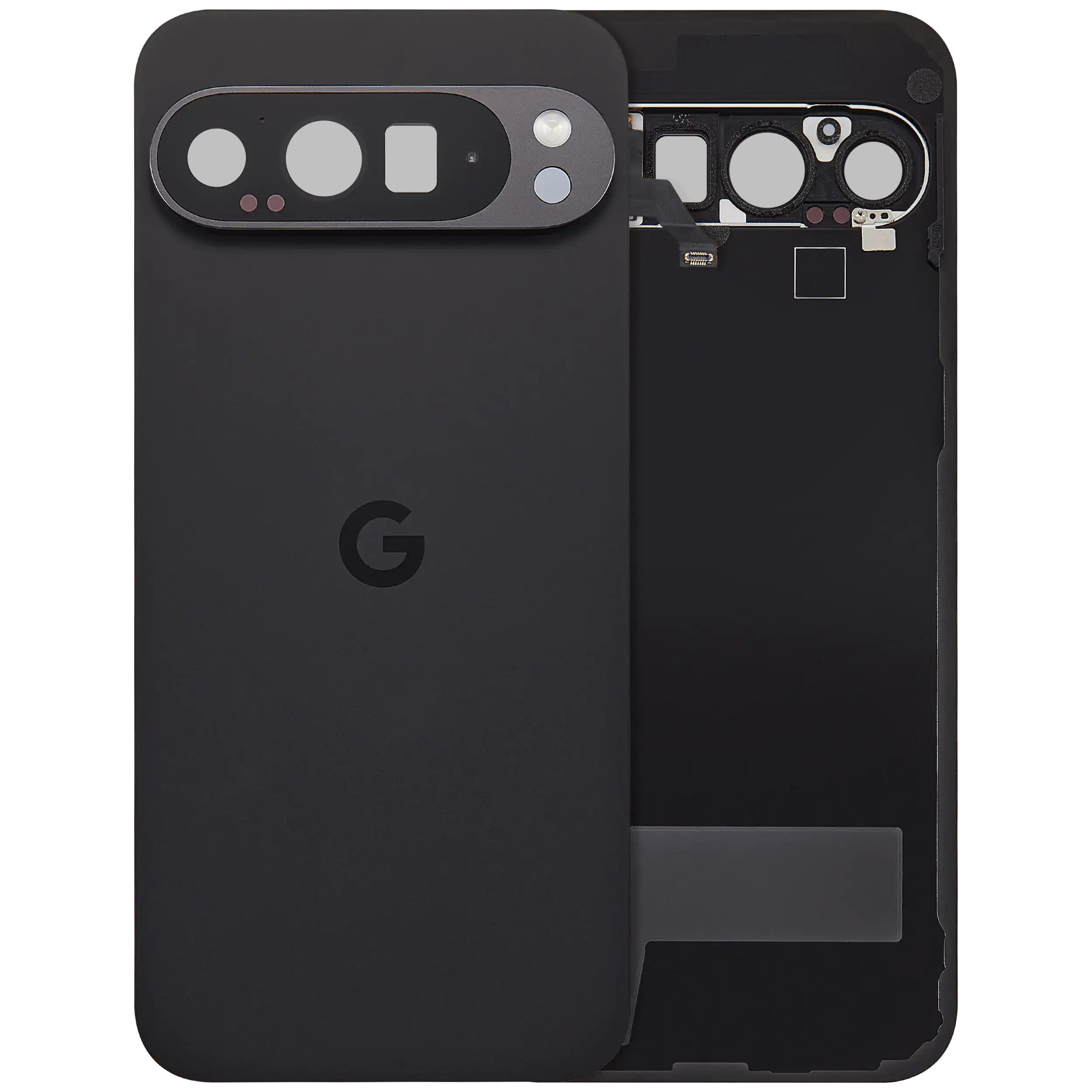 Back Cover Housing With Small Components Pre-Installed For Google Pixel 9 Pro XL (Used OEM Pull: Grade A) (Obsidian)