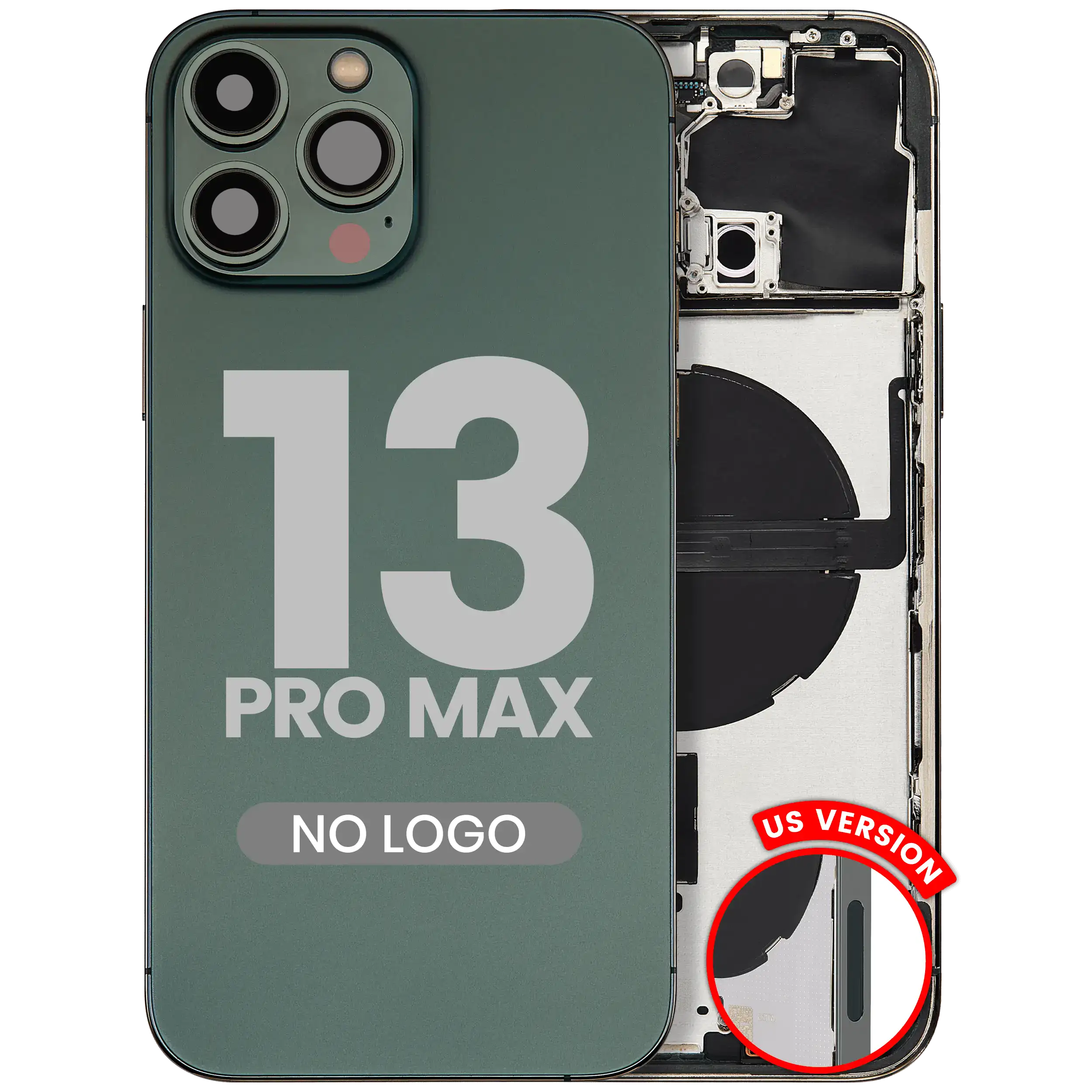 Back Housing W/ Small Parts For iPhone 13 Pro Max (US Version) (Aftermarket Plus) (Alpine Green)