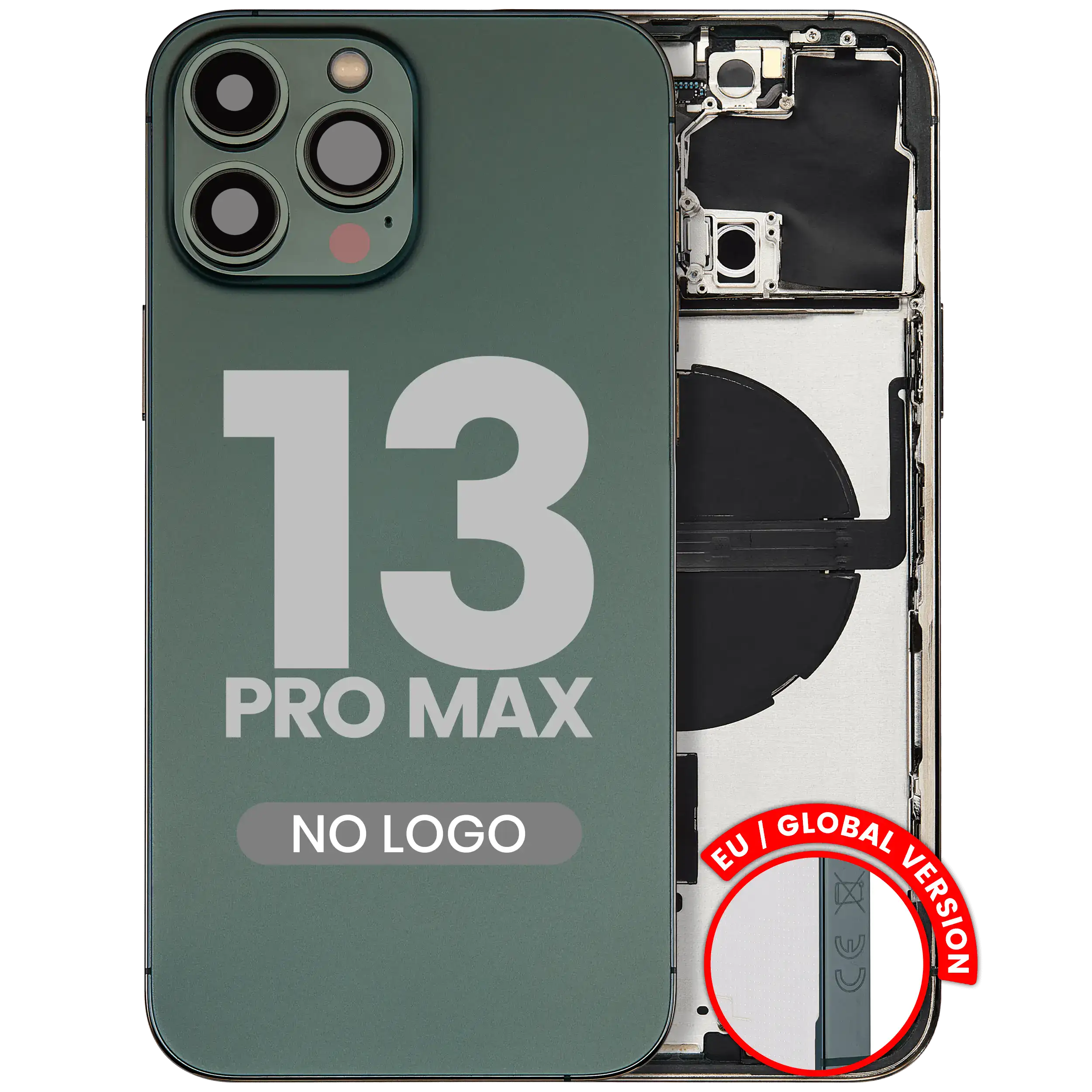 Back Housing W/ Small Parts For iPhone 13 Pro Max (EU / Global Version) (Aftermarket Plus) (Alpine Green)