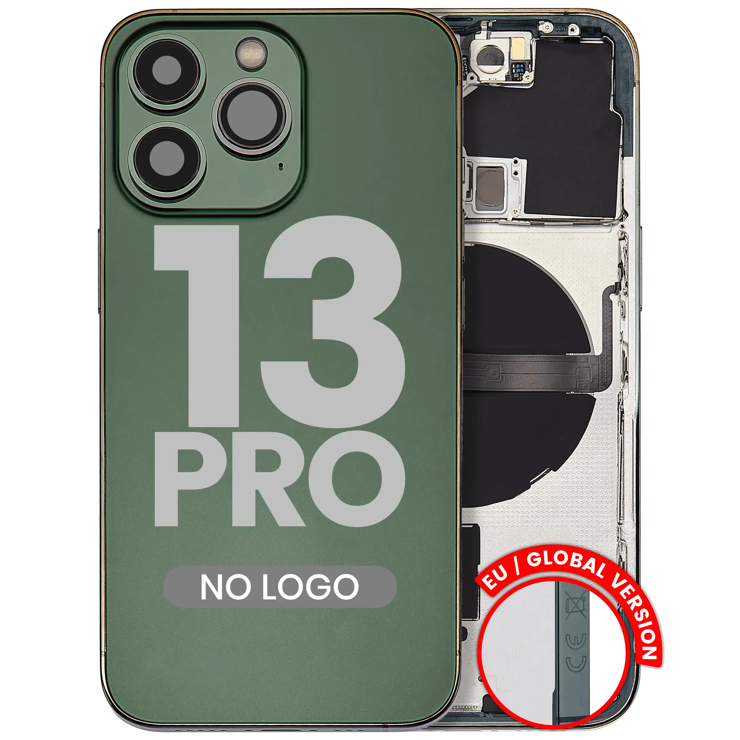 Back Housing W/ Small Parts For iPhone 13 Pro (EU / Global Version) (Aftermarket Plus) (Alpine Green)