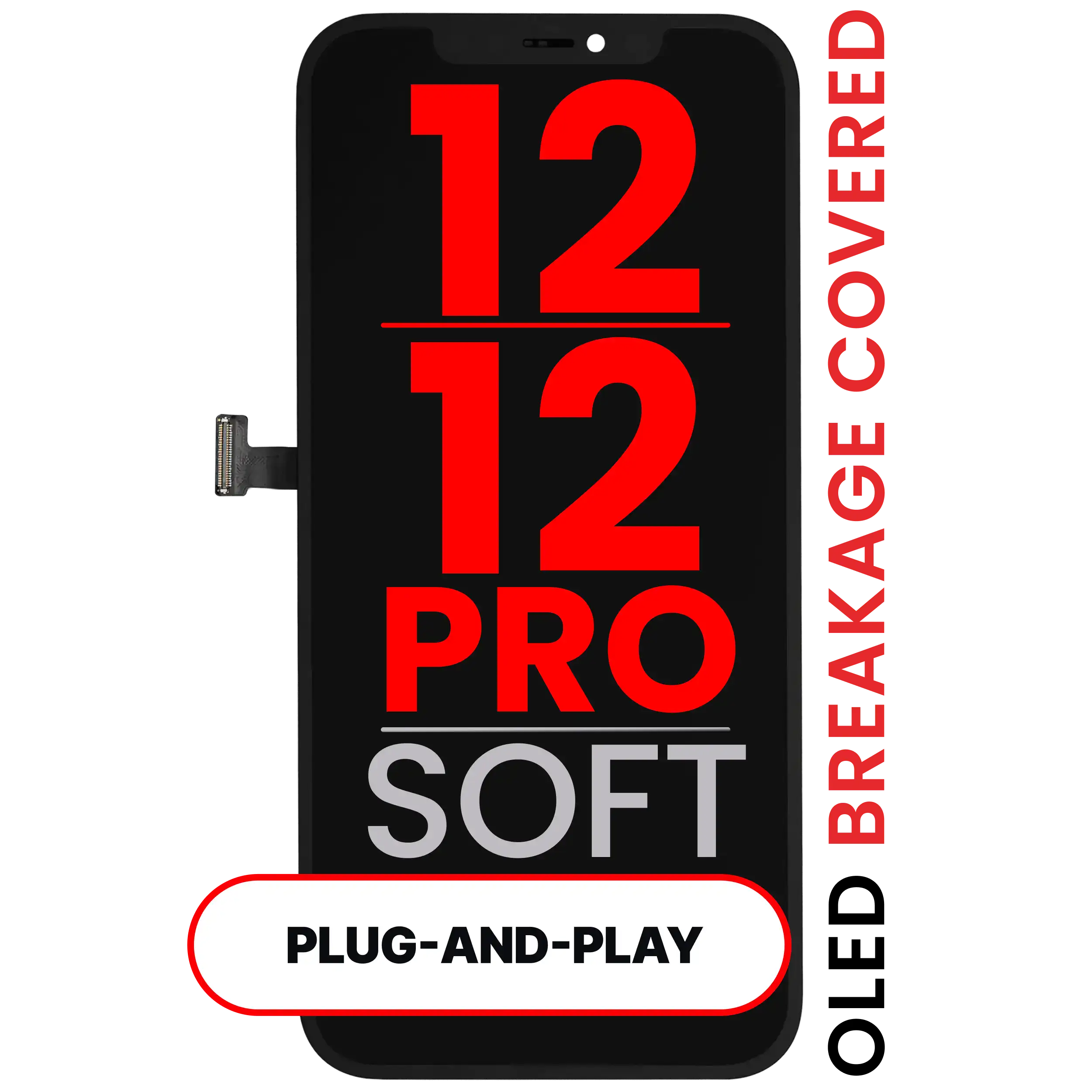 OLED Assembly For iPhone 12 / 12 Pro (Aftermarket Pro: XO7 3.0 Soft)