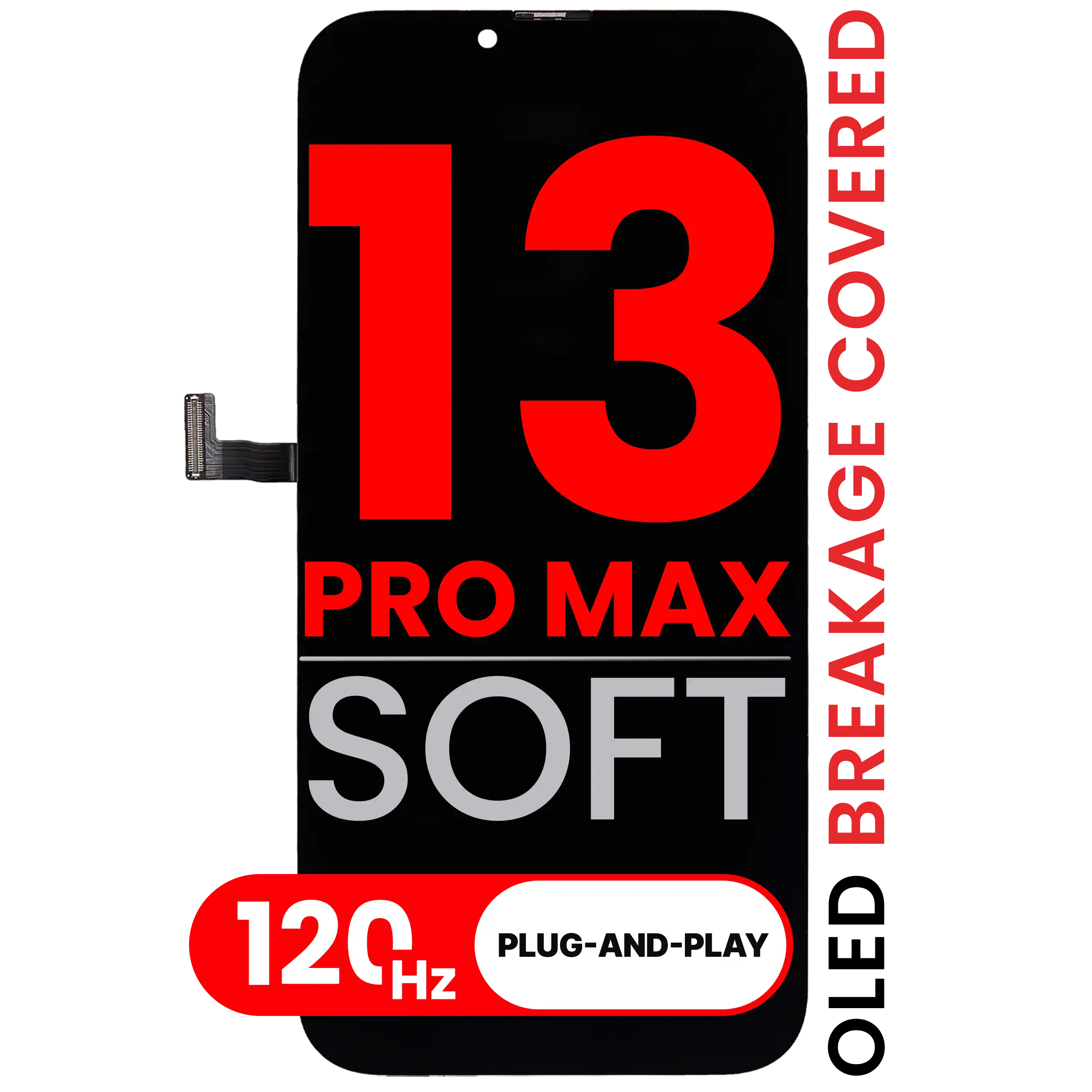 OLED Assembly For iPhone 13 Pro Max (Aftermarket Pro: XO7 3.0 Soft) (120HZ)