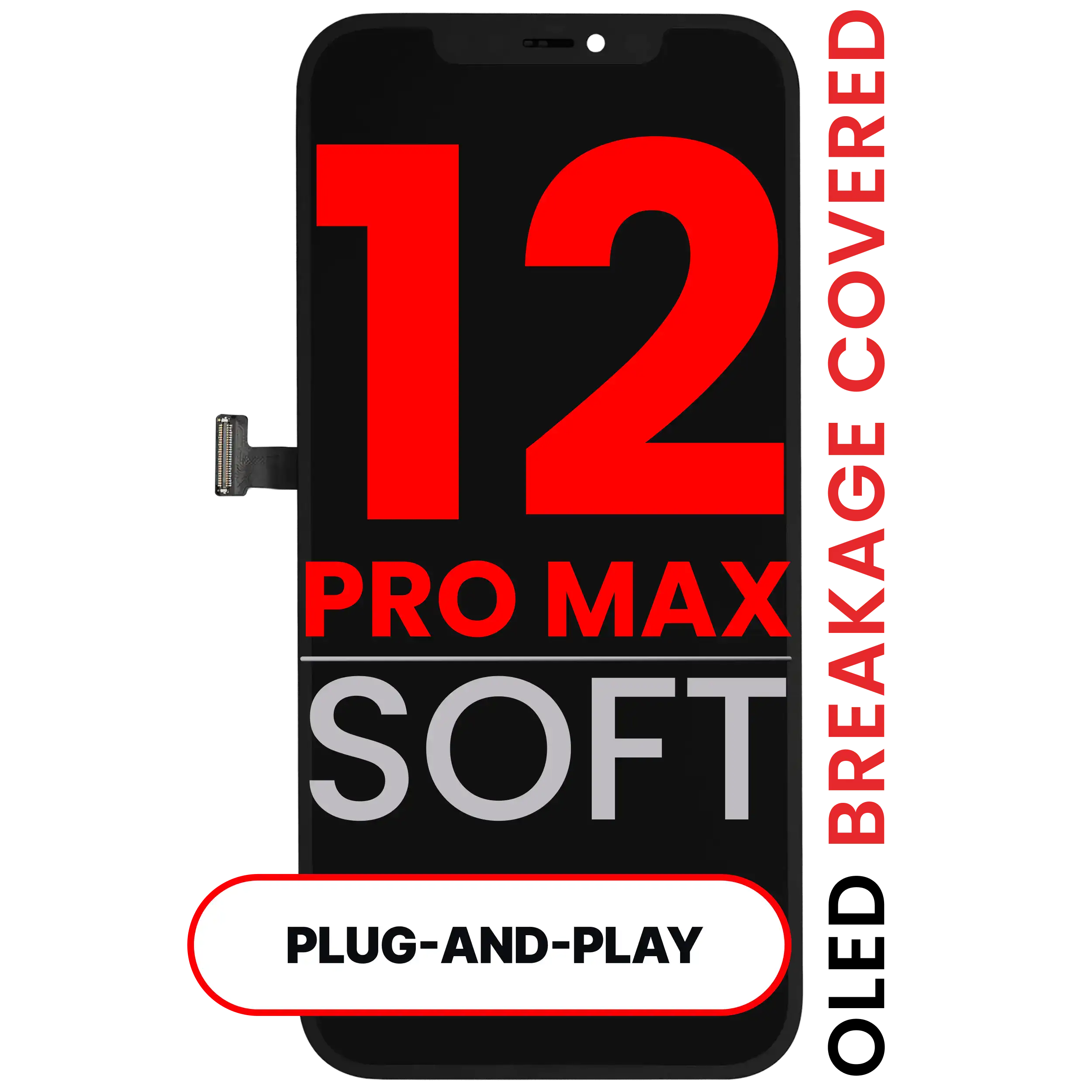 OLED Assembly For iPhone 12 Pro Max (Aftermarket Pro: XO7 3.0 Soft)