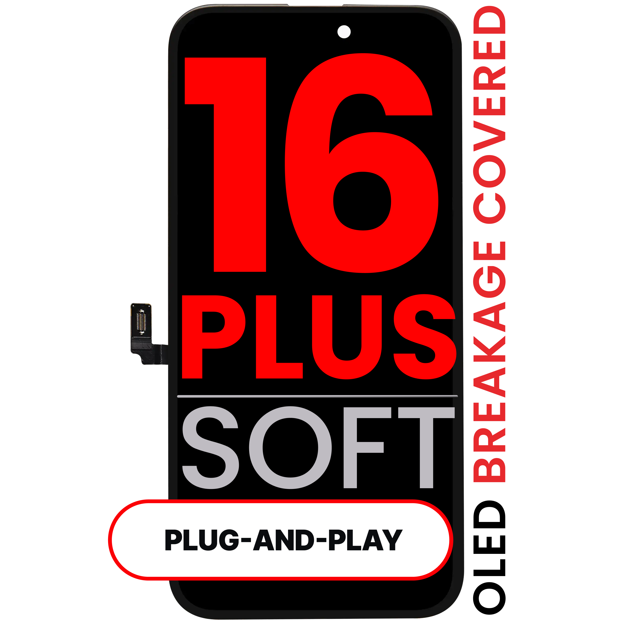 OLED Assembly For iPhone 16 Plus (Aftermarket Pro: XO7 3.0 Soft)