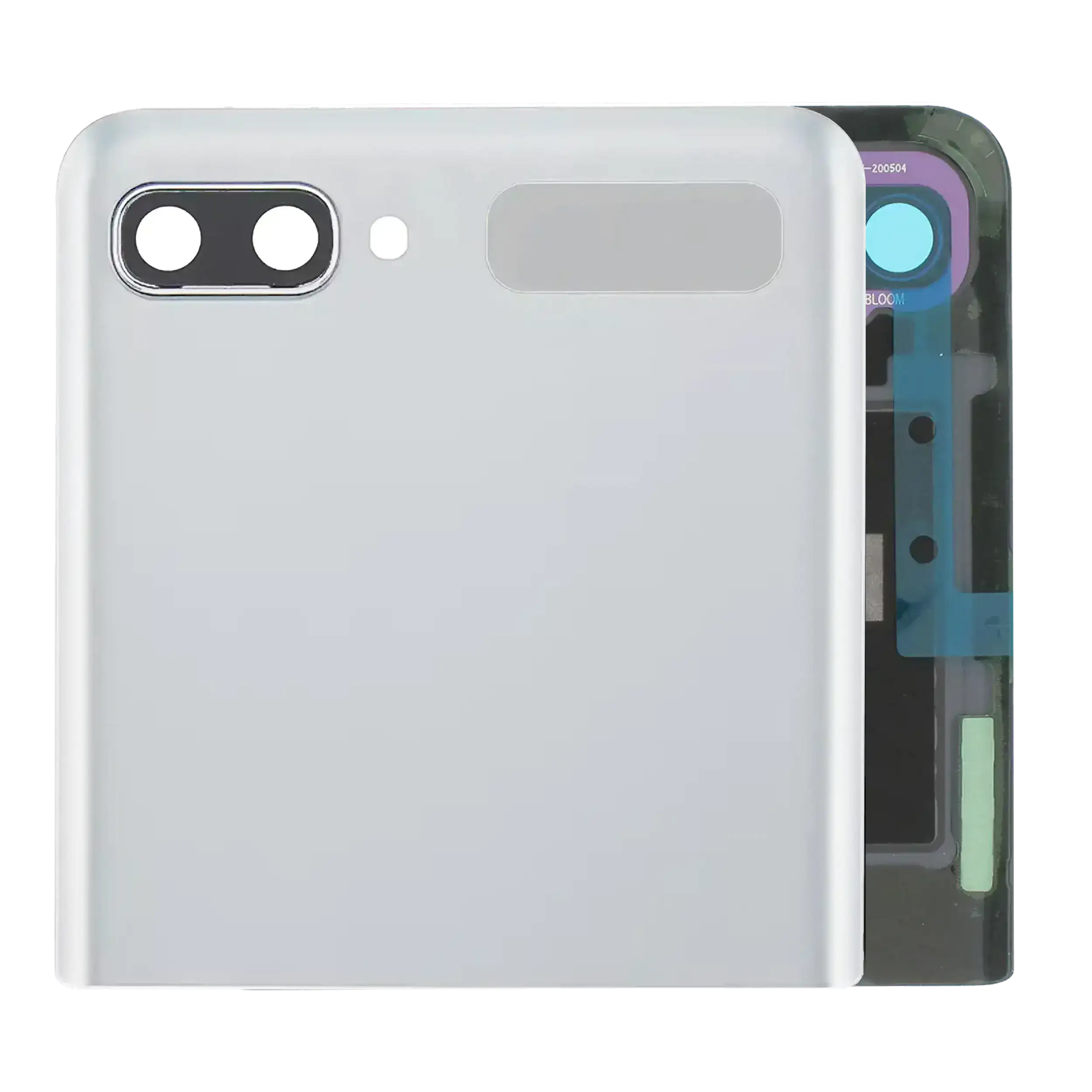 Outer OLED Assembly With Frame For Samsung Galaxy Z Flip 4G (F700) / Z Flip 5G (F707) (Service Pack) (Mystic White)