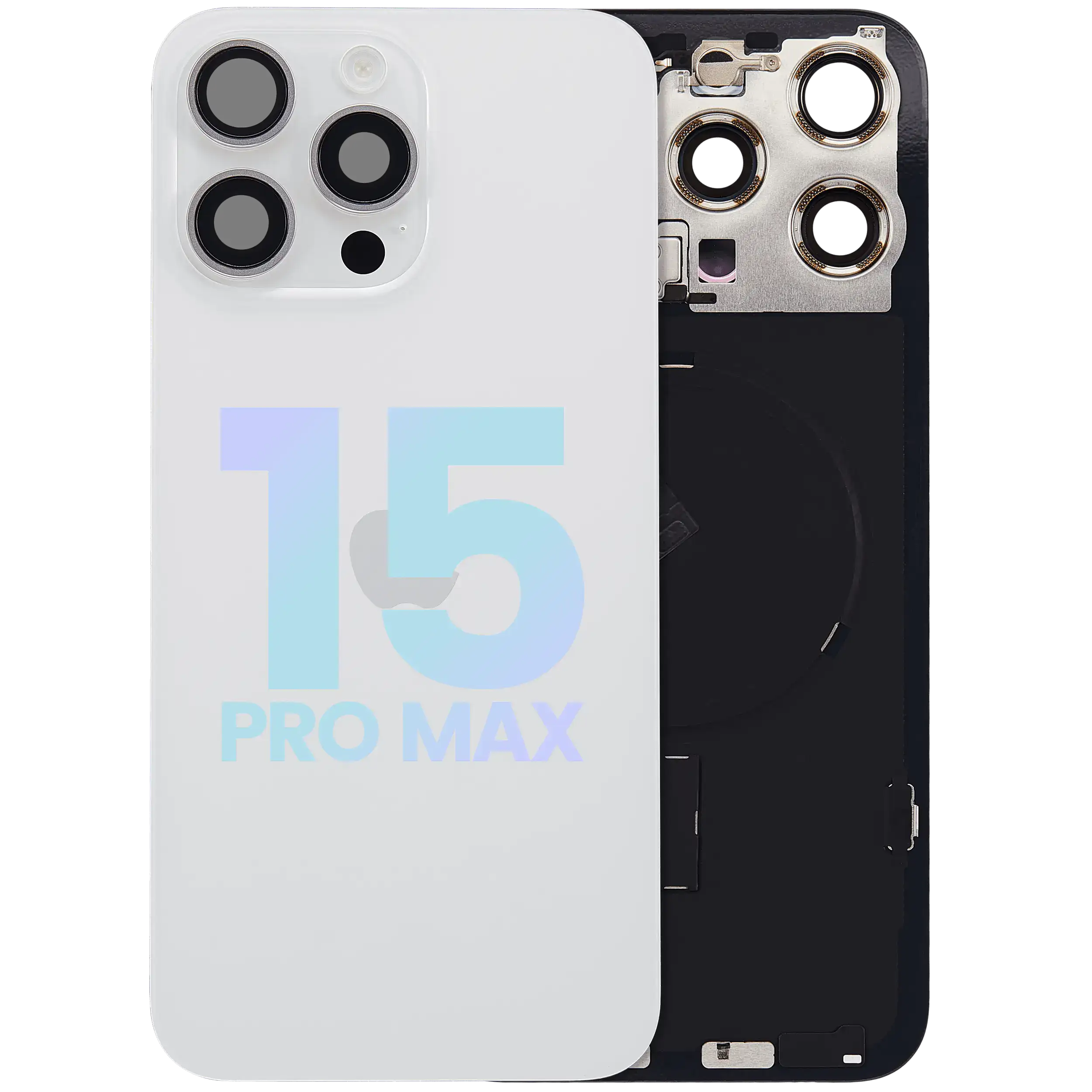 Back Glass w/ MagSafe Magnet & NFC & Flashlight Flex For IPhone 15