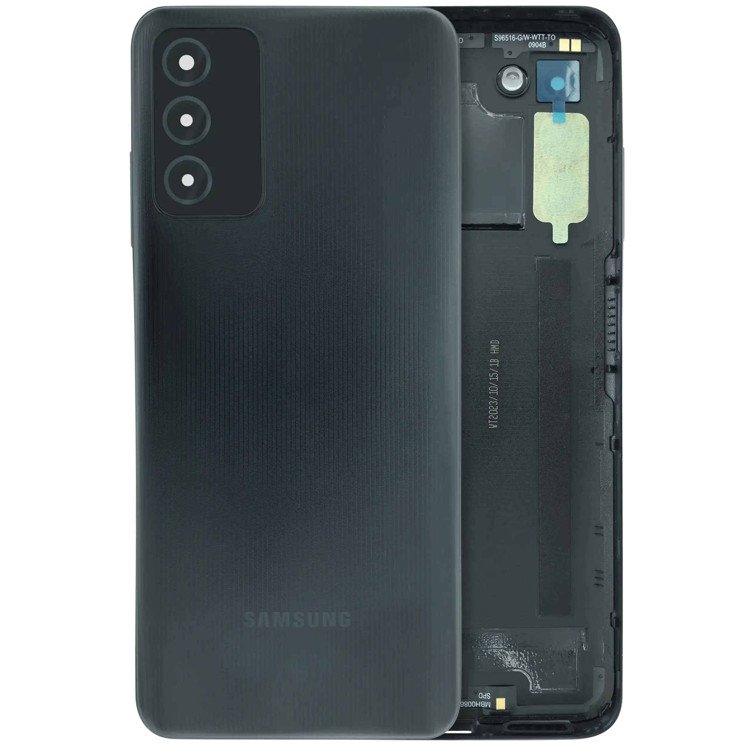 Back Cover Glass For Samsung Galaxy A03S (A037U / 2021) (Service Pack) (Black)