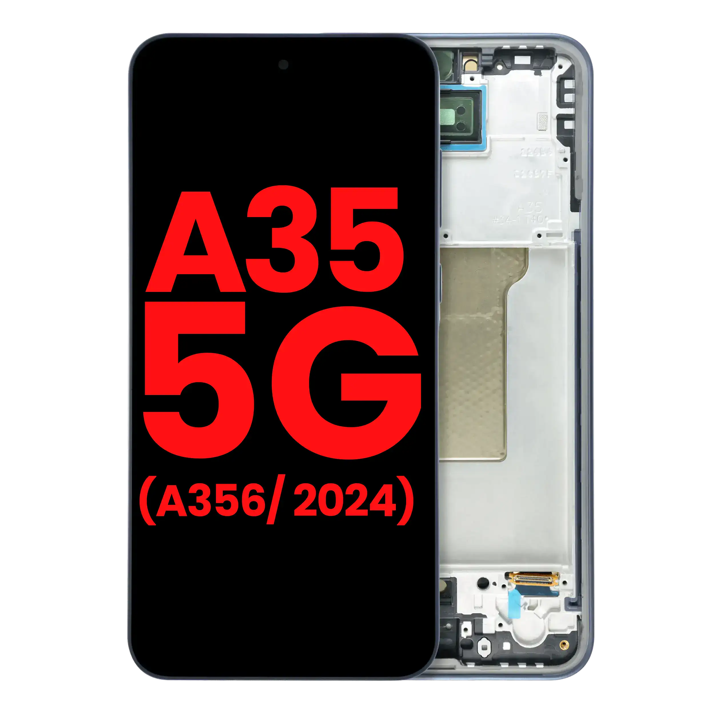 OLED Assembly With Frame For Samsung Galaxy A35 5G (A356 / 2024) (Aftermarket Plus) (Navy)
