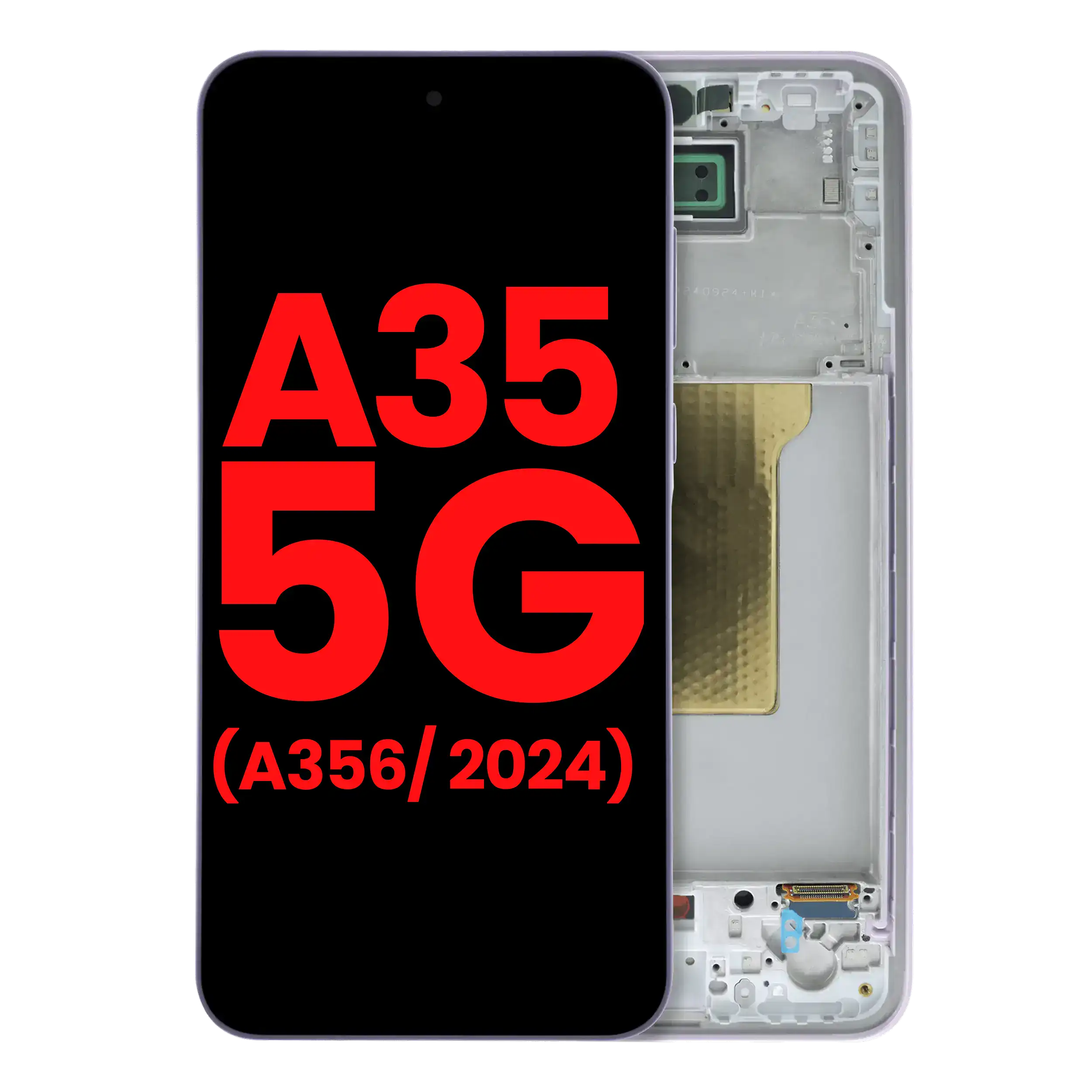 OLED Assembly With Frame For Samsung Galaxy A35 5G (A356 / 2024) (Aftermarket Plus) (Lilac)
