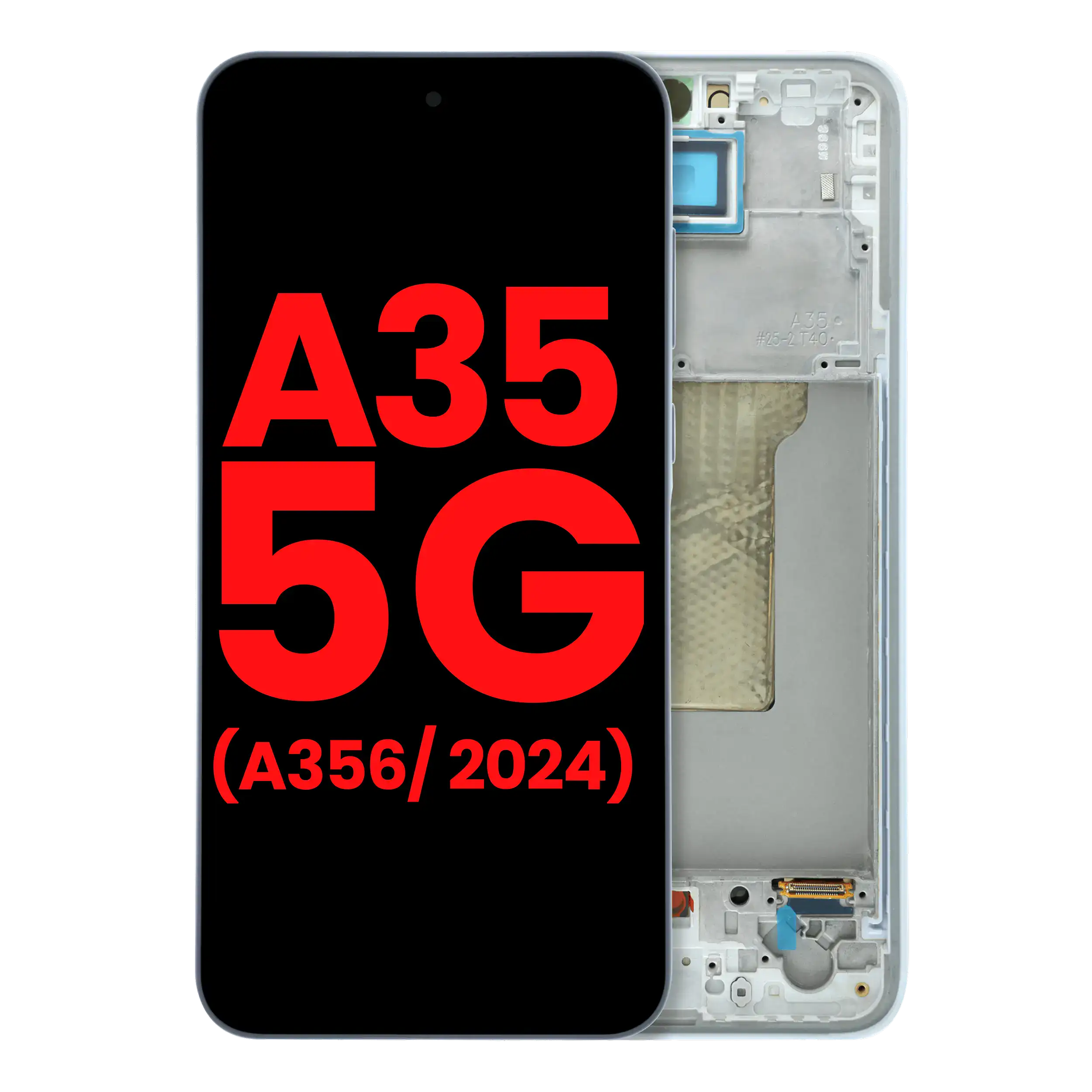 OLED Assembly With Frame For Samsung Galaxy A35 5G (A356 / 2024) (Aftermarket Plus) (Iceblue)