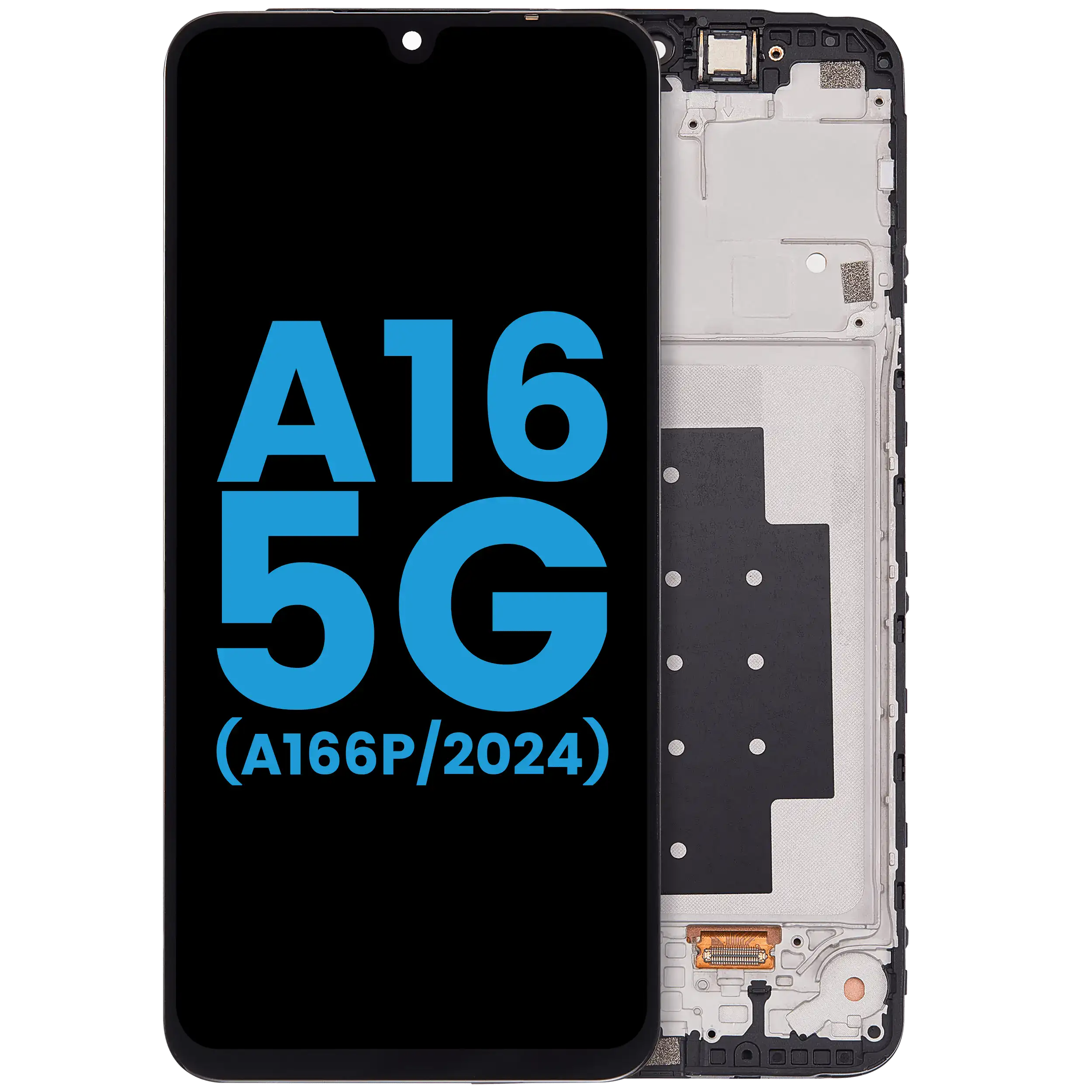 LCD Assembly With Frame For Samsung Galaxy A16 5G (A166P / 2024)(6.59" ) (International Dual SIM) (Aftermarket : incell) (All Colors)