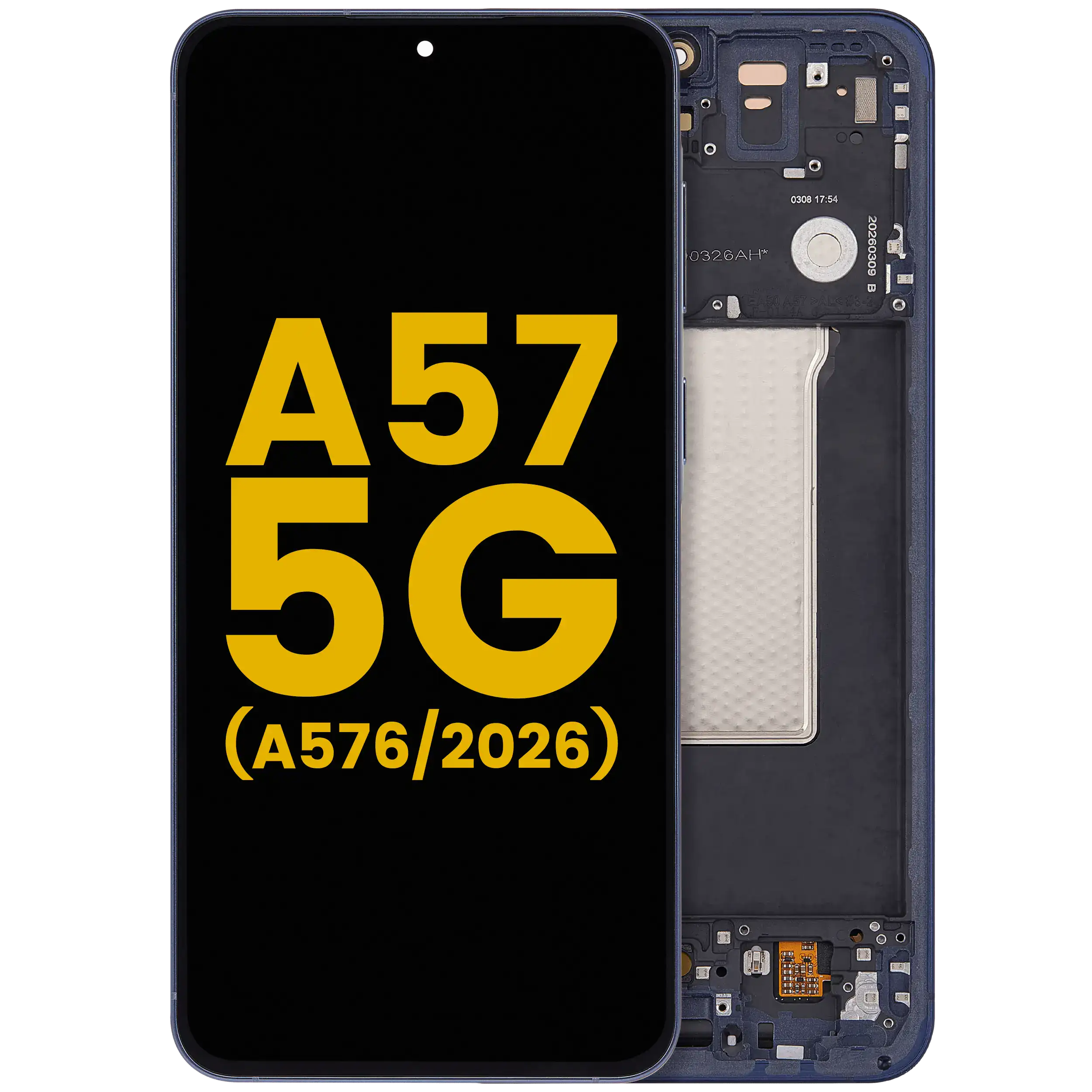 OLED Assembly With Frame For Samsung Galaxy A57 5G (A576 / 2026) (Refurbished) (Navy)