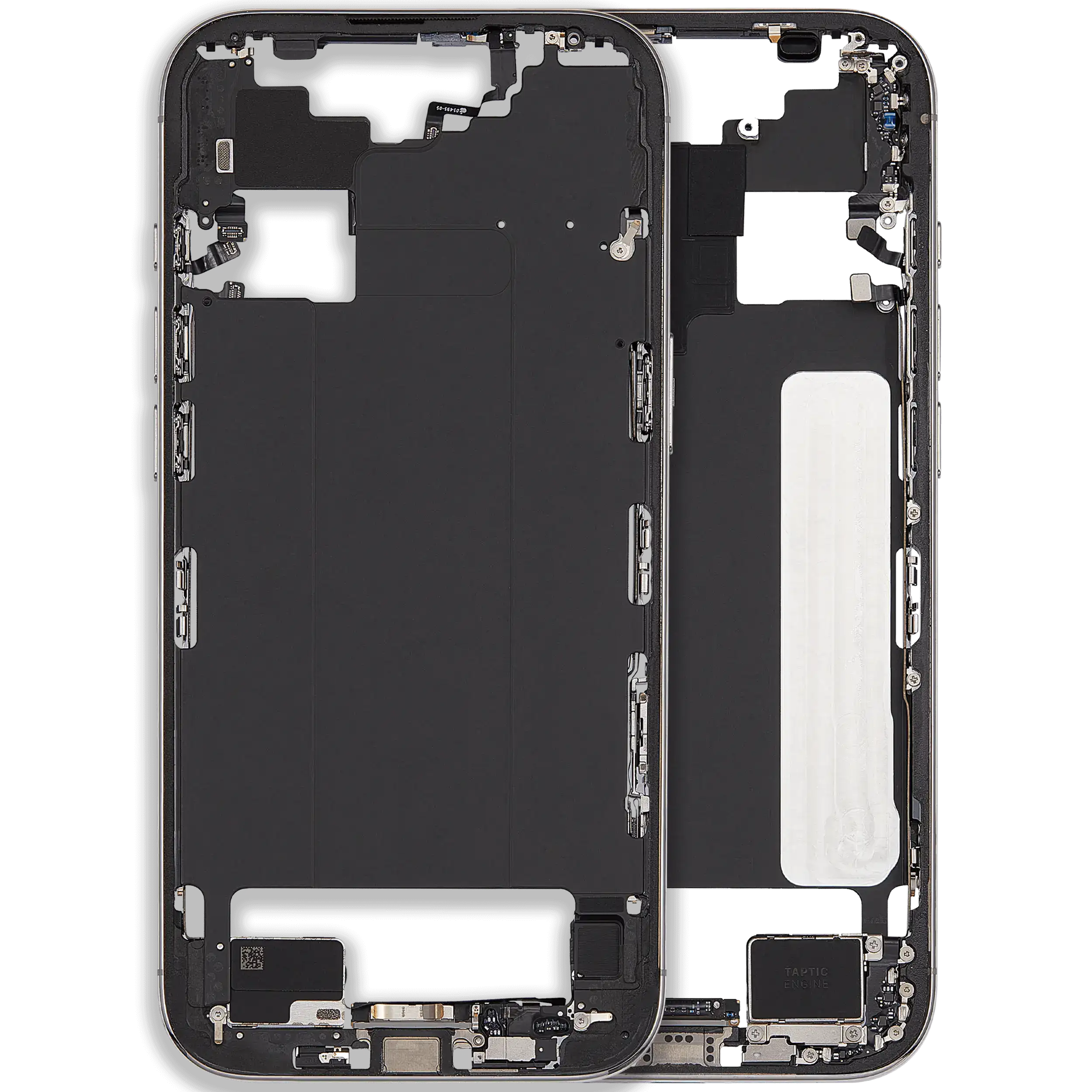 Mid-Frame Housing W/ Charging Port Flex & Small Parts For iPhone Air (US / EU Version) (Used OEM Pull: Grade B) (Cloud White)