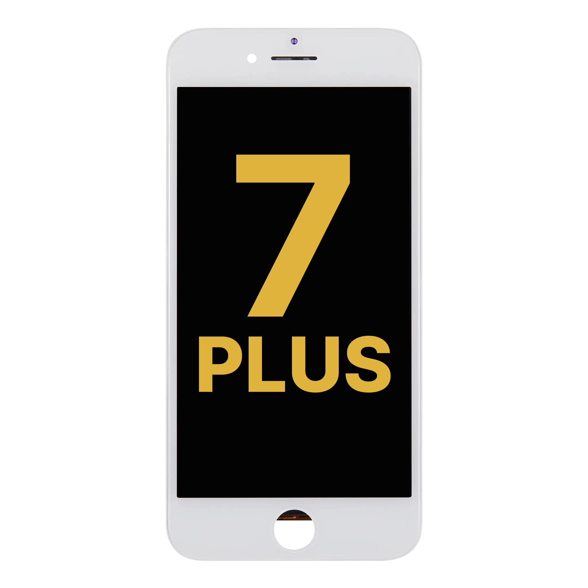 LCD Assembly With Steel Plate For iPhone 7 Plus (Refurbished: Toshiba) (White)