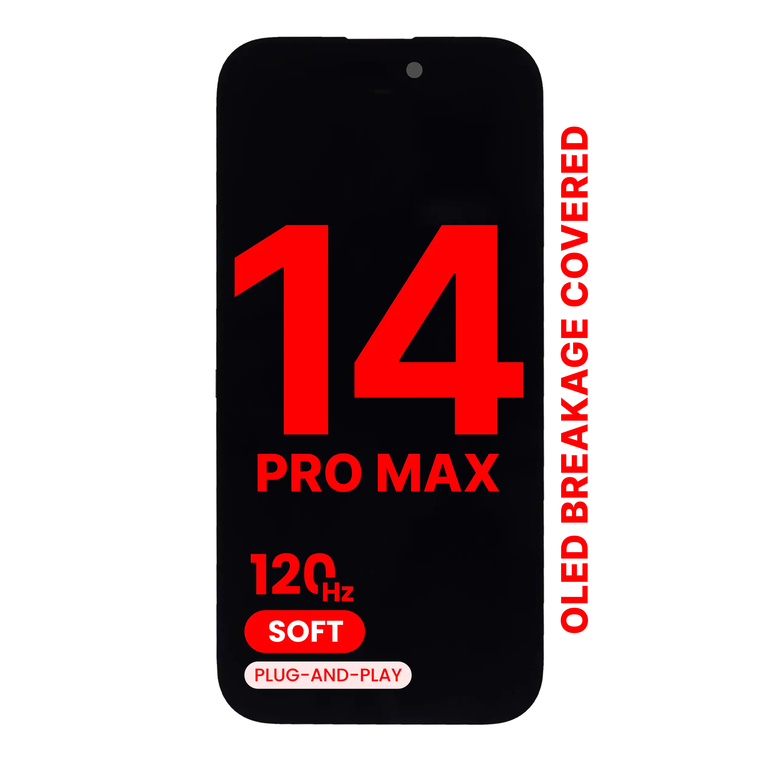 OLED Assembly For iPhone 14 Pro Max (Aftermarket Pro: XO7 3.0 Soft) (120HZ)