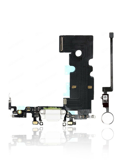 Home Button Solution With Charging Port For iPhone 8 Plus (Silver) (Version 2)