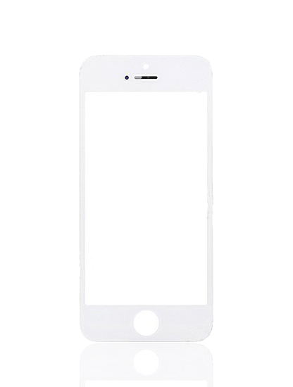 Glass With Frame For iPhone 5 (White)