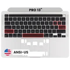 Top Case with Keyboard (ANSI US) For MacBook Pro 13" A2338 (2020) (Silver)