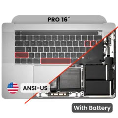 Top Case with Battery and Keyboard (ANSI US) For MacBook Pro 16" A2141 (2019) (OEM New) (Space Gray)