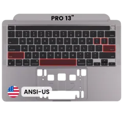 Top Case with Keyboard (ANSI US) For MacBook Pro 13" A2338 (2020) (Space Gray)