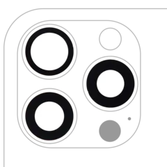 Back Camera Lens (Glass Only) With Adhesive For iPhone 15 Pro Max (3 Piece Set) (Real Sapphire) (Premium) (10 Pack)