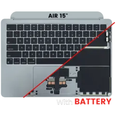Top Case with Battery and Keyboard (ANSI US) For MacBook Air 13" A2681 (Used OEM Pull: Grade A) (Space Gray)