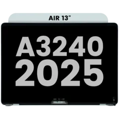 Complete LCD Display Assembly For MacBook Air 13" A3240 (2025) (Used OEM Pull: Grade B) (Silver)