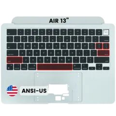 Top Case with Keyboard (ANSI US) For MacBook Air 13" A2681 (2022) (Used OEM Pull: Grade A) (Silver)