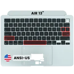 Top Case with Keyboard (ANSI US) For MacBook Air 13" A3240 (2025) (Used OEM Pull: Grade A) (Silver)