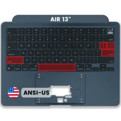 Top Case with Keyboard (ANSI US) For MacBook Air 13" A3113 (2024) (Used OEM Pull: Grade A) (Midnight)