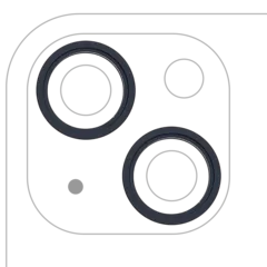 Back Camera Bezel Ring Only For iPhone 13 / 13 Mini (2 Piece Set) (Midnight) (10 Pack)