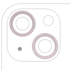 Back Camera Bezel Ring Only For iPhone 13 / 13 Mini (2 Piece Set) (Pink) (10 Pack)