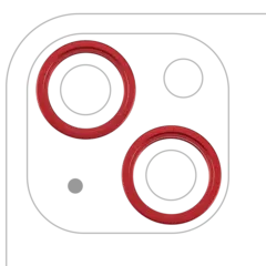 Back Camera Bezel Ring Only For iPhone 13 / 13 Mini (2 Piece Set) (Red) (10 Pack)