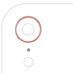 Back Camera Bezel Ring Only For iPhone XR (Coral)
