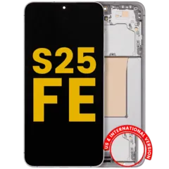 OLED Assembly With Frame For Samsung Galaxy S25 FE 5G (US & International Version) (Refurbished) (White)