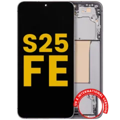 OLED Assembly With Frame For Samsung Galaxy S25 FE 5G (US & International Version) (Refurbished) (Jetblack)