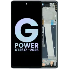 OLED Assembly With Frame For Motorola Moto G Power (XT2617 / 2026) (Genuine OEM) (Evening Blue)