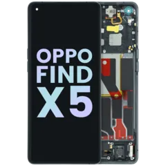 OLED Assembly With Frame For OPPO Find X5 CPH2307 (Genuine) (Black)