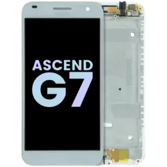 LCD Assembly With Frame For Huawei Ascend G7 G7-L01 (Huawei Genuine) (White)