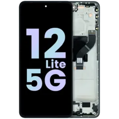 OLED Assembly With Frame For Xiaomi 12 Lite 5G (Genuine) (Black)