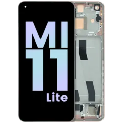 OLED Assembly With Frame For Xiaomi Mi 11 Lite (Genuine) (Pink)