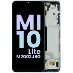 OLED Assembly With Frame For Xiaomi Mi 10 Lite M2002J9G (Genuine) (Gray)