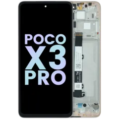 LCD Assembly With Frame For Xiaomi Poco X3 Pro (Genuine) (Gold)