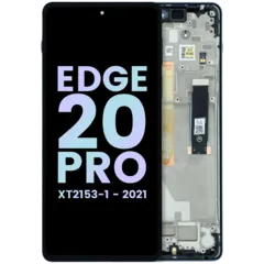OLED Assembly With Frame For Motorola Edge 20 Pro XT2153 (Genuine OEM) (Midnight Blue)