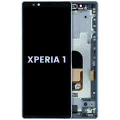 OLED Assembly With Frame for Sony Xperia 1 (Genuine) (Gray)