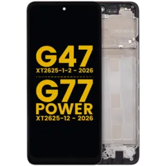 LCD Assembly With Frame For Motorola Moto G47 (XT2625-1-2 / 2026) / G77 Power (XT2625-12/2026) (Refurbished) (All Colors)