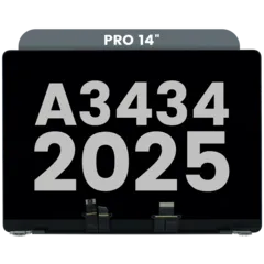 Complete LCD Display Assembly (Glossy) For MacBook Pro 14" A3434 (2025)(Pre-installed Lid Angle Sensor cable) (Used  OEM Pull: Grade A) (Space Black)